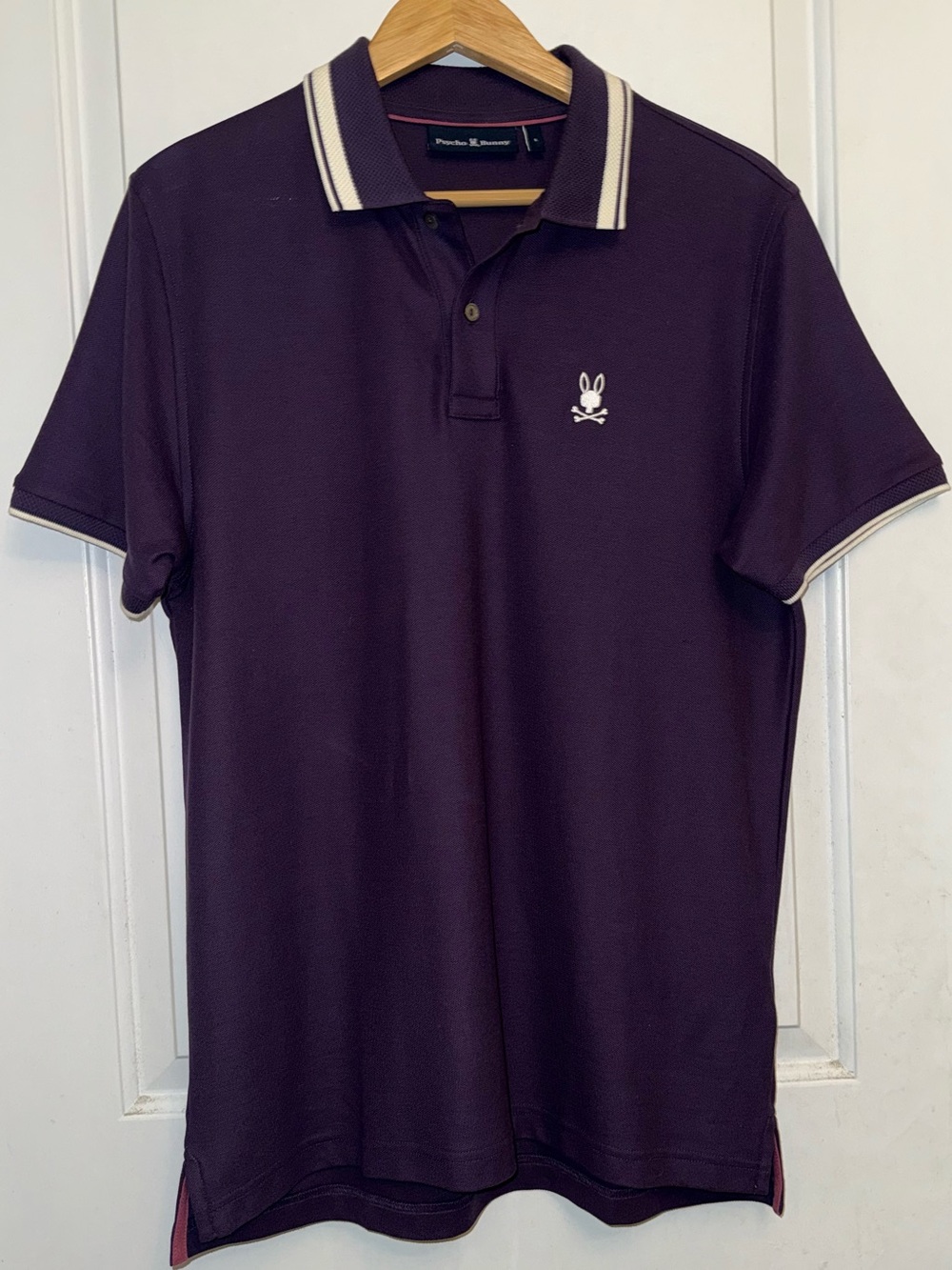 Psycho Bunny Signature 100% Pima Cotton Tipped Polo in "Blackberry Jam"